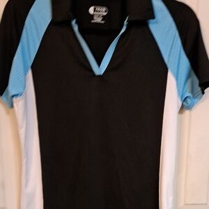 Izod Black and Blue Women's Polo Shirt